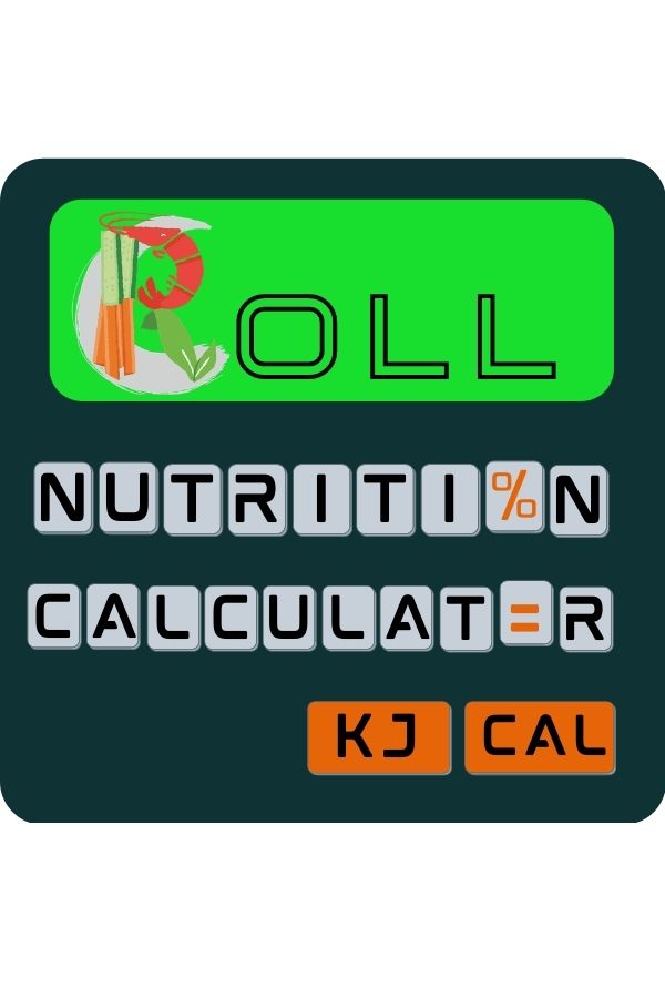Rolling Fun roll nutrition calculator